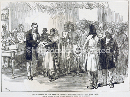 /data/Original Prints/Miscellaneous/OUT-PATIENTS AT THE SASSOON GENERAL HOSPITAL POONA.jpg